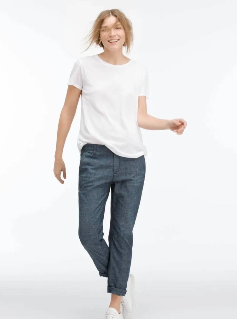 AG Adriano Goldschmied The Tristan Tailored Trouser Indigo Print Crop Ankle 28R